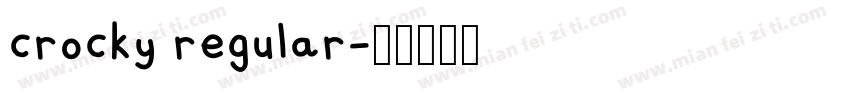 crocky regular字体转换